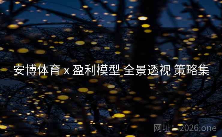 安博体育 x 盈利模型 全景透视 策略集