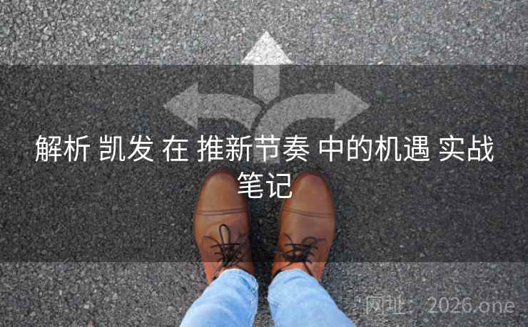 解析 凯发 在 推新节奏 中的机遇 实战笔记 解析 凯发 在 推新节奏 中的机遇 实战笔记