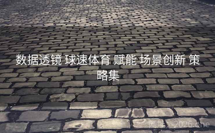 数据透镜 球速体育 赋能 场景创新 策略集